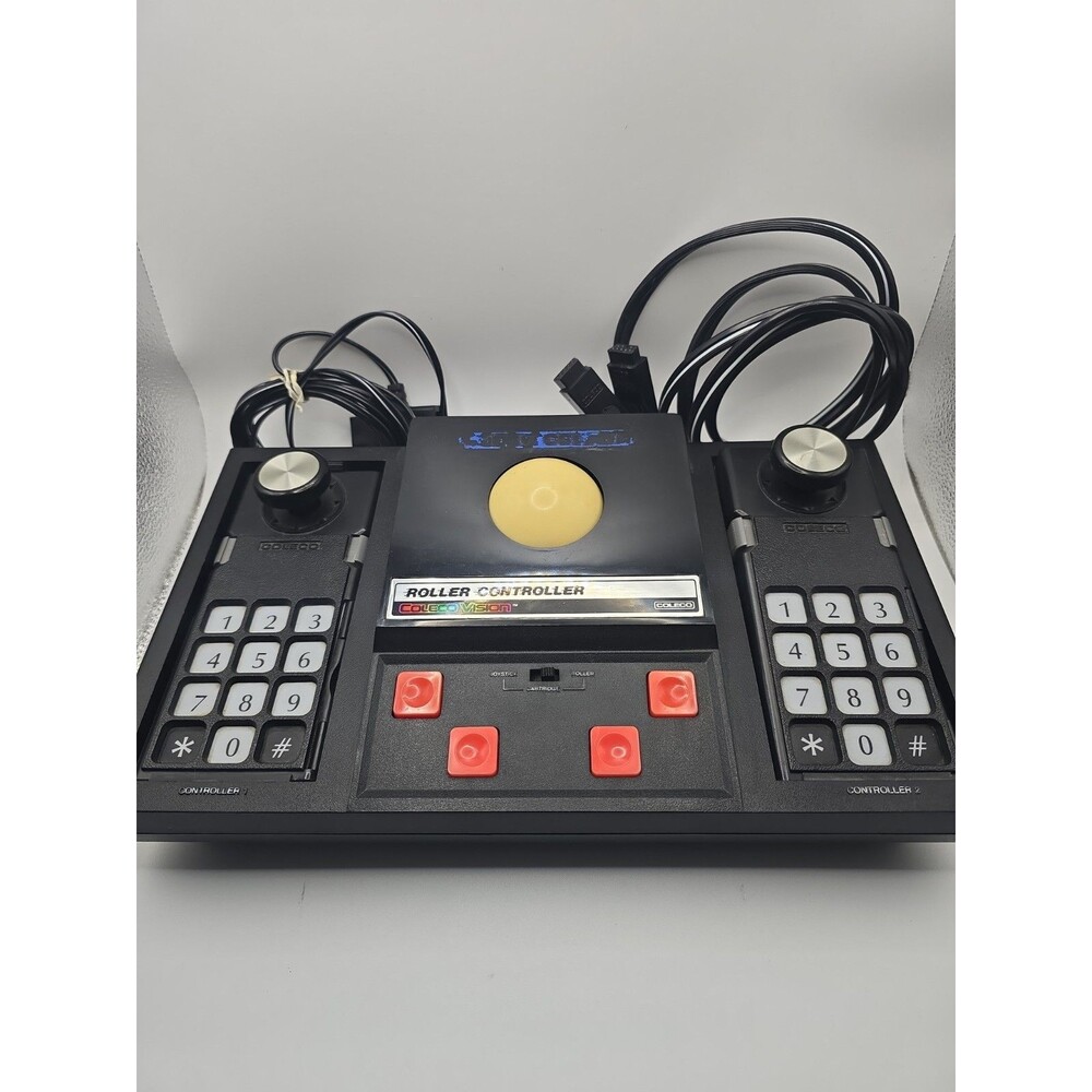 ColecoVision Roller Controller Wired Trackball w/ Dual Keypads, Black 8 ft